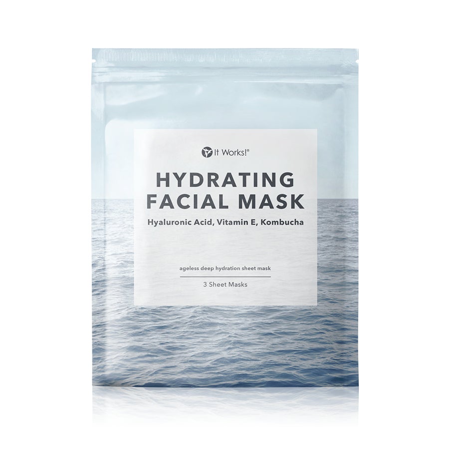 Hydrating Facial Mask Hyaluronic Acid, Vitamin E, Kombucha