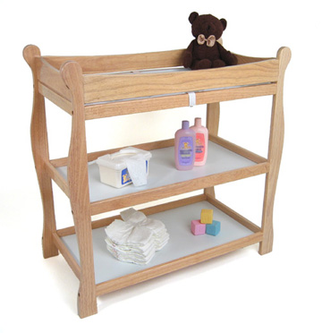 Badger Basket - Natural Sleigh Style Changing Table