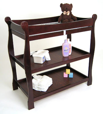 Badger Basket - Cherry Sleigh Style Changing Table